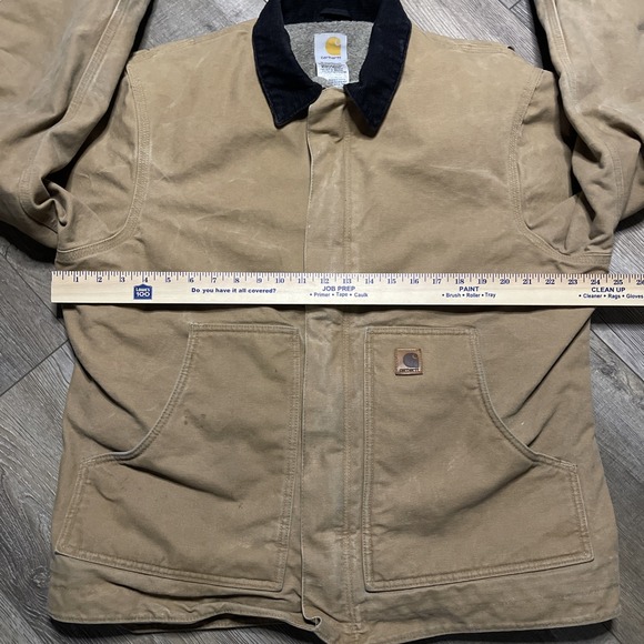 Vintage Carhartt Sherpa-Lined Canvas Jacket Camel J164 CML Men's Large Tall LT - Picture 8 of 11